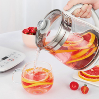 220V 1.5L domowy czajnik elektryczny automatyczne szkło zdrowie konserwujące garnek przenośny Mini multicooker herbata deser kuchenka 5